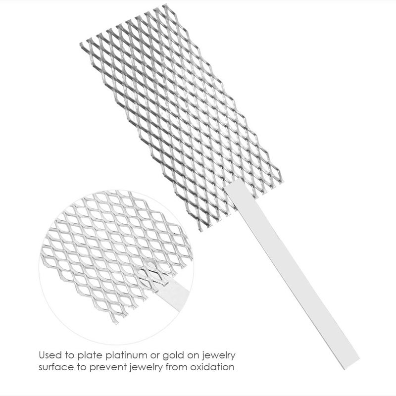 fosa Platinized Mesh Jewelry Tool Jewelry Plating Plater Tool Mesh with Handle for Rhodium Electroplating Electrolysis - Image 4